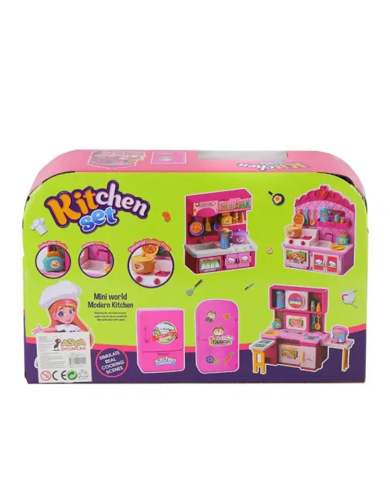 Omarı Renkli Ahşap Mutfak Oyun Seti
