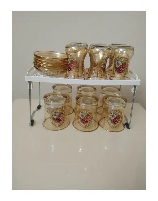 Omarı Pratik Mutfak Rafı ve Bardak Düzenleyici