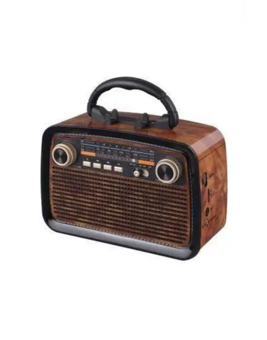 Müzik Kutusu Bluetooth Bağlantılı El Fenerli Nostaljik Tasarım Radyo