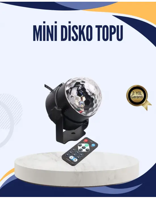 Müzik Sensörlü Renkli Led Parti Işığı