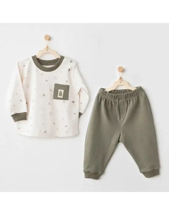 My 1 St Wardrobe 2li Takım Ecru Green