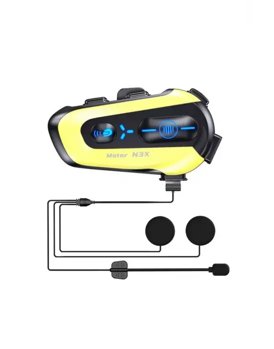 N3x Rgb Işıklı Intercom 3 Kişi Bağlantılı 1000mah Motosiklet Bluetooth Kulaklık Seti