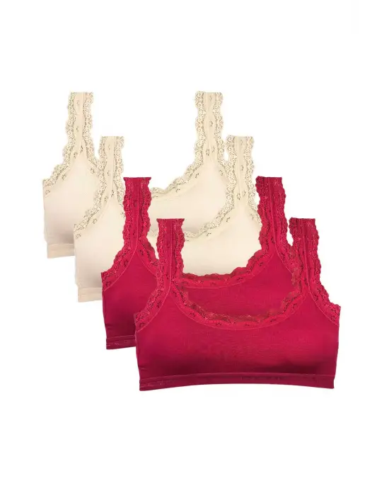 Omarı Eşsiz Dantel Nakışlı Bambu Kadın Büstiyer