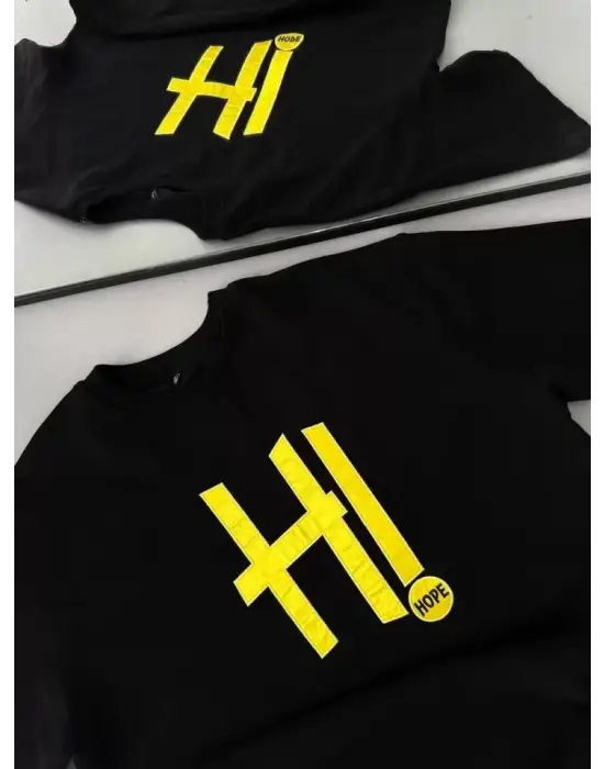 Omarı Nakış İşlemeli Unisex T-Shirt - Siyah