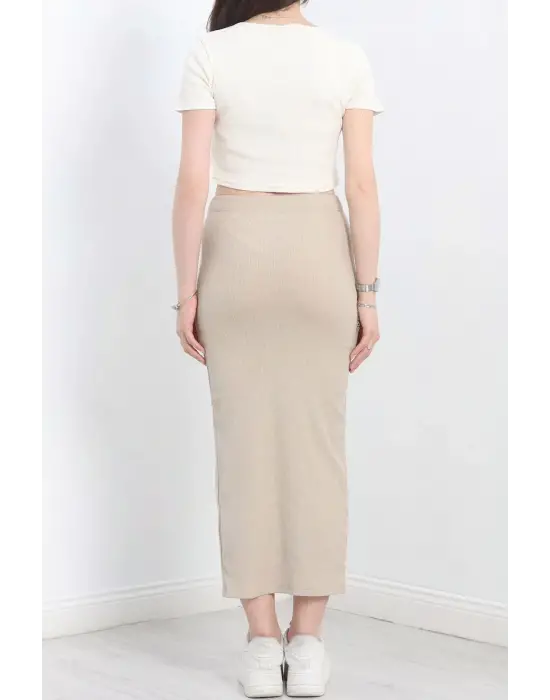 Modern Nakışlı Etekli Takım