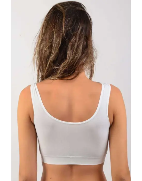 Omarı Sünger Destekli Beyaz Kadın Büstiyer