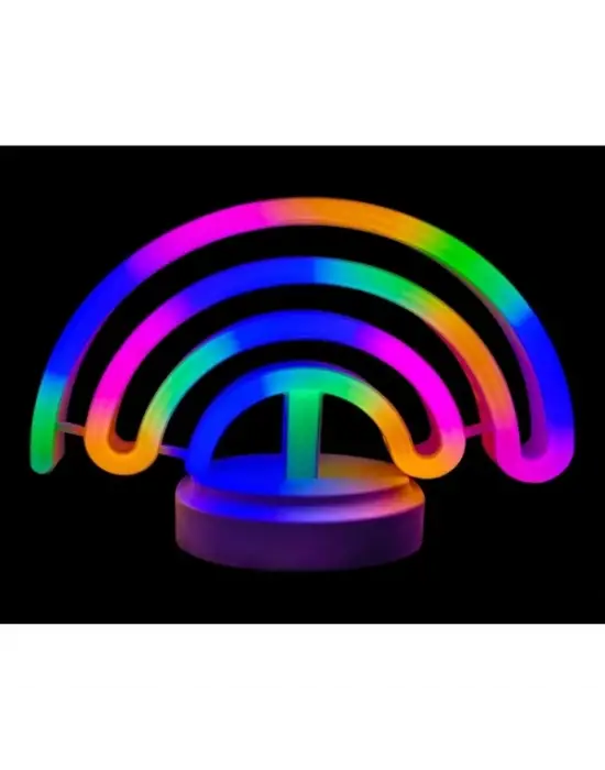 Neon Işıklı Gökkuşağı Masa Gece Lambası