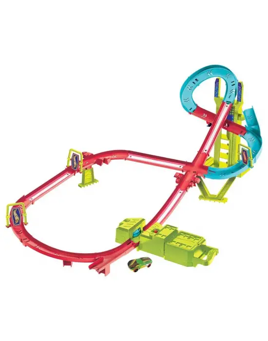 Omarı Neon Yarışlar Çoklu Yarış Heyecanı Pist Seti