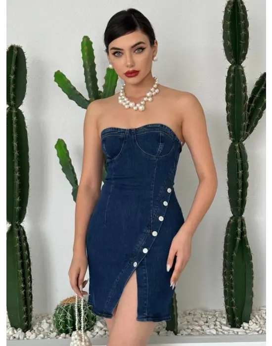 Nerg Düğme Detaylı Elbise