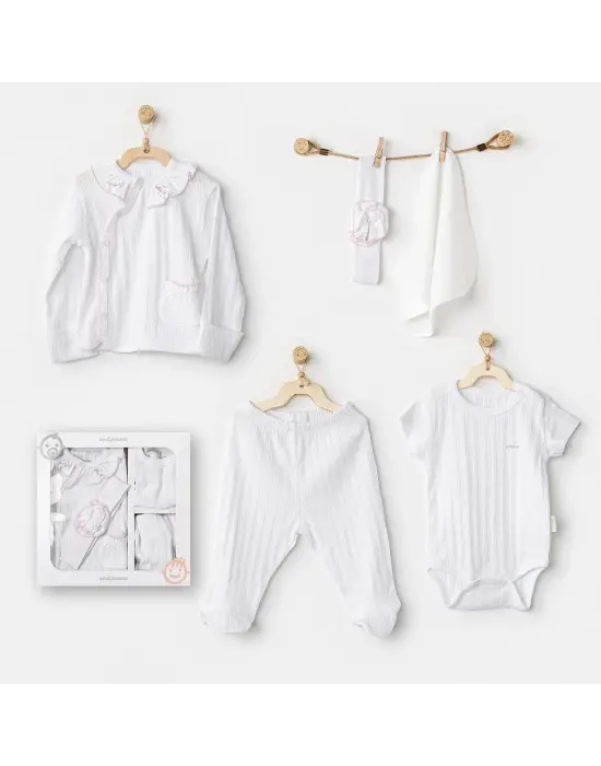 Newborn Have A Nice Day 5li Hastane Çıkış Seti White