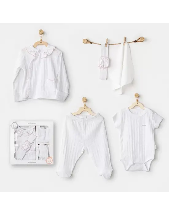 Newborn Have A Nice Day 5li Hastane Çıkış Seti White