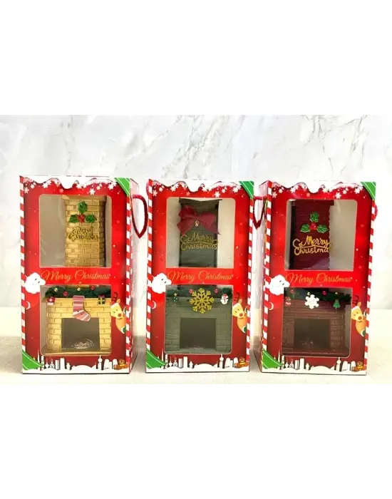 Noel Temalı Polyester Şömine Tütsülük İk023