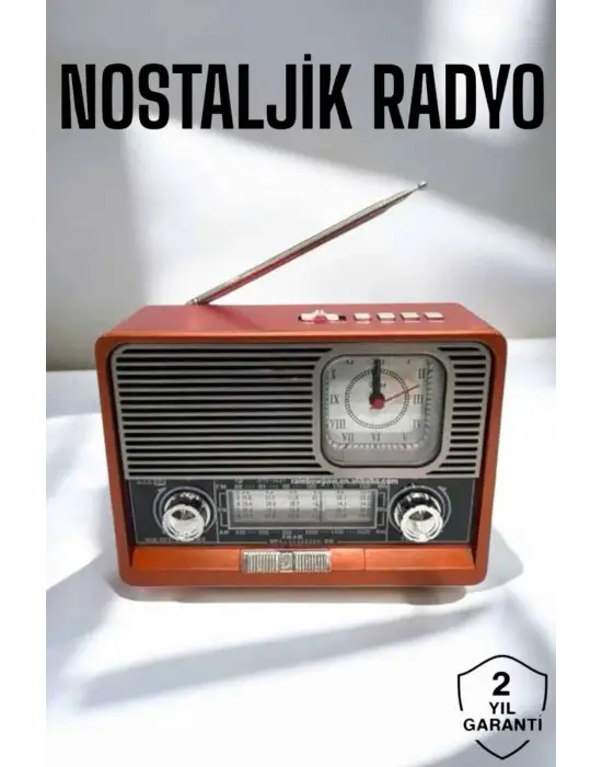 Nostaljik Görünümlü Usb Girişli Bluetooth Bağlantılı Radyo