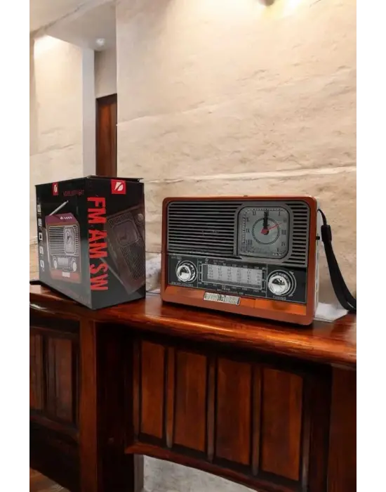 Nostaljik Görünümlü Usb Girişli Bluetooth Bağlantılı Radyo