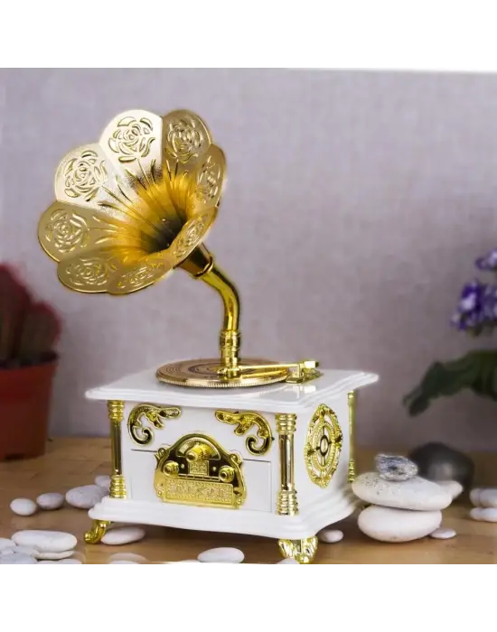 Nostaljik Gramofon Müzik Kutusu
