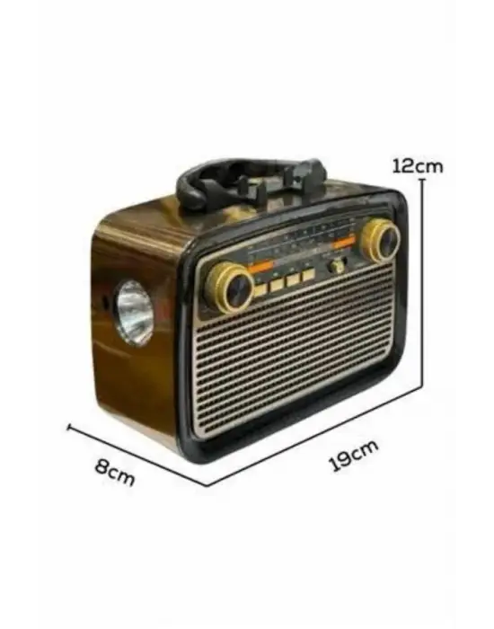 Nostaljik Radyo Bluetooth Bağlantılı Müzik Kutusu Ahşap