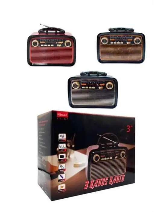 Nostaljik Radyo Bluetooth Bağlantılı Müzik Kutusu Ahşap