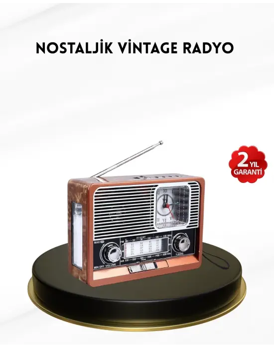 Nostaljik Radyo – Şık Dekoratif Tasarım Ve Güvenli 2 Yıl Garanti