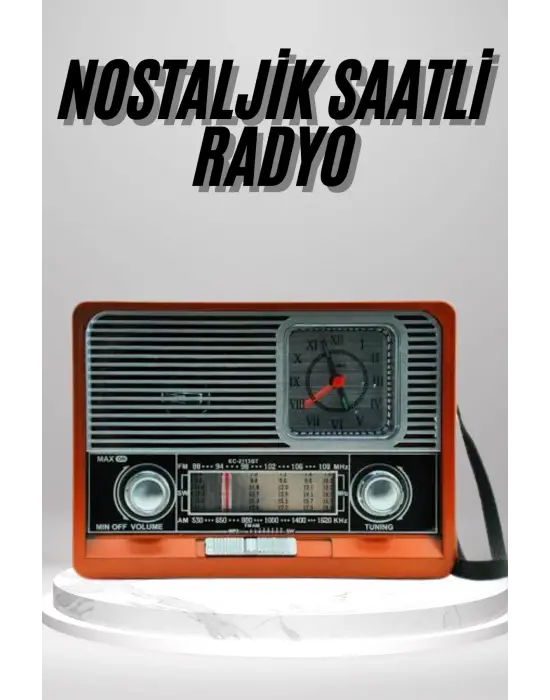 Nostaljik Vintage Radyo Taşınabilir Bluetooth Bağlantılı Hoparlör Radyo