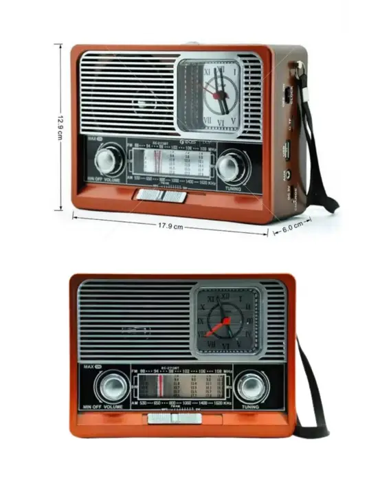 Nostaljik Vintage Radyo Taşınabilir Bluetooth Bağlantılı Hoparlör Radyo