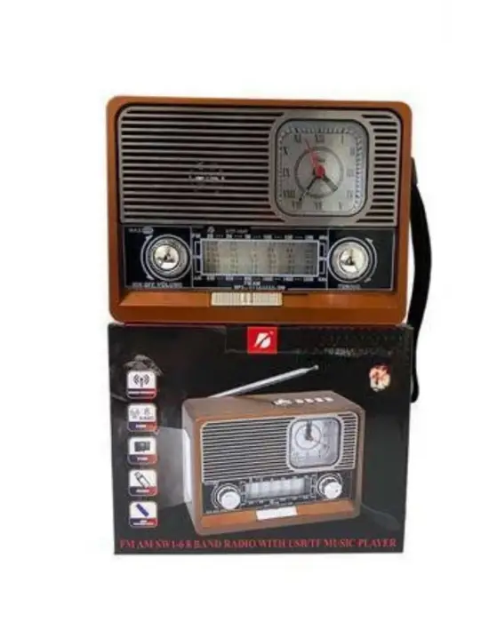 Nostaljik Vintage Radyo Taşınabilir Bluetooth Bağlantılı Hoparlör Radyo