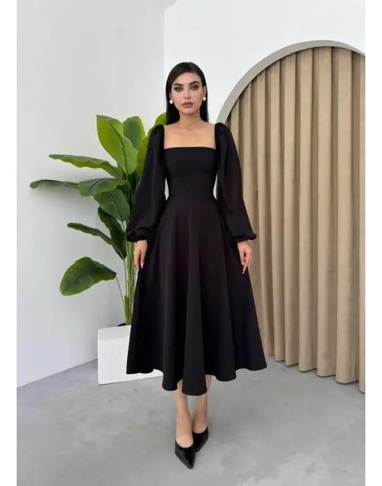 Nouna Balon Kol Elbise