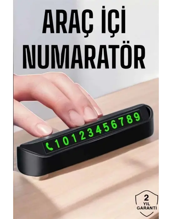 Numaralık Araç İçi Araba Araç Park Numaratör Telefon Numarası Yazma