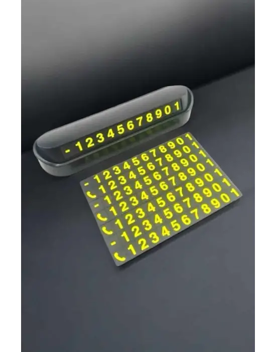 Numaralık Araç İçi Araba Araç Park Numaratör Telefon Numarası Yazma