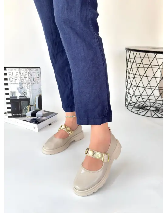 Okira Bej Rugan Oxford Ayakkabı