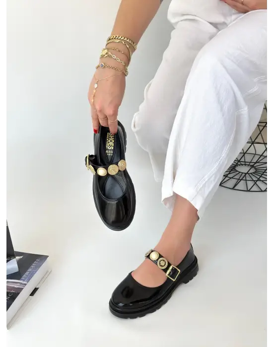 Okira Siyah Rugan Oxford Ayakkabı