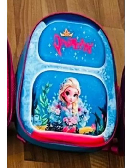 Omarı Yumuşak Kumaşlı Çiçek Desenli Okul Çantası