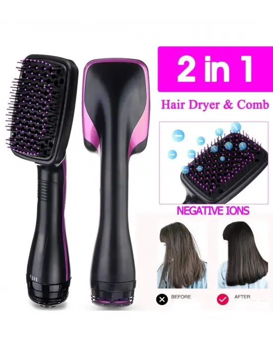 Omarı 2 İn 1 Elektrikli Saç Düzleştirici Fön Tarağı