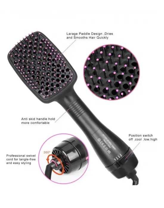 Omarı 2 İn 1 Elektrikli Saç Düzleştirici Fön Tarağı