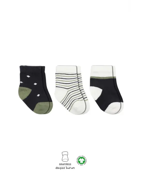 Omarı 3lü Erkek Penye Soket Çorap Seti - Antrasit Rengi