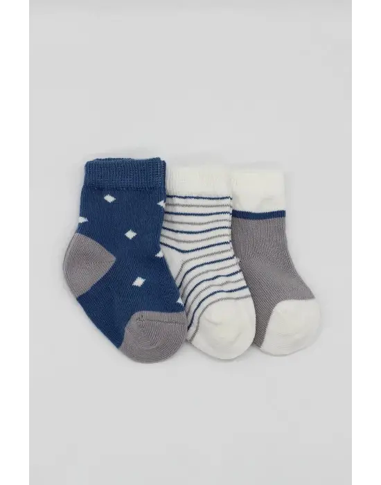 Omarı 3lü Yumuşak Penye Erkek Soket Çorap Seti