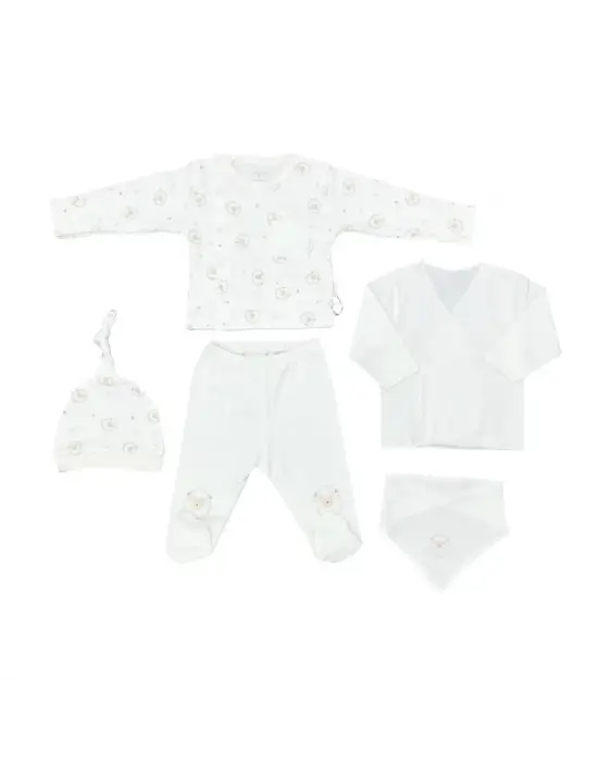 Omarı Bebekler İçin Sevimli 5 Parça Hastane Çıkış Seti