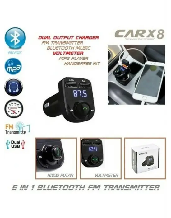 Omarı Bluetooth Araç FM Vericisi X8
