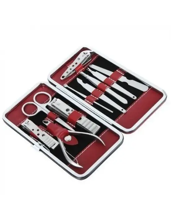 Omarı Çelik Manikür Pedikür Seti - 10 Parça Profesyonel Bakım Aracı