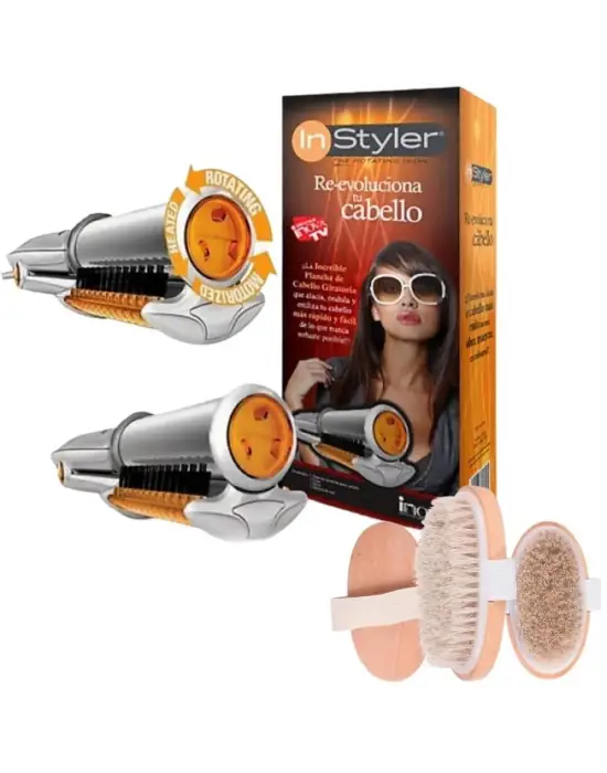 Omarı Döner Demirli Selülit Fırçası Seti - Saç Şekillendirme