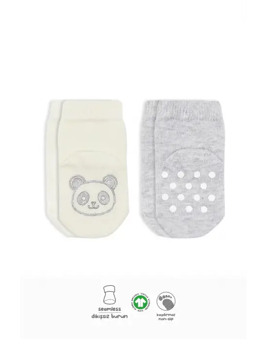 Omarı Eğlenceli Hayvan Desenli Kaymaz Çorap Seti