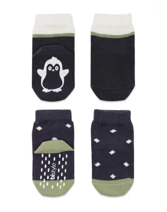 Omarı Eğlenceli Hayvan Desenli Kaymaz Erkek Soket Çorap Seti