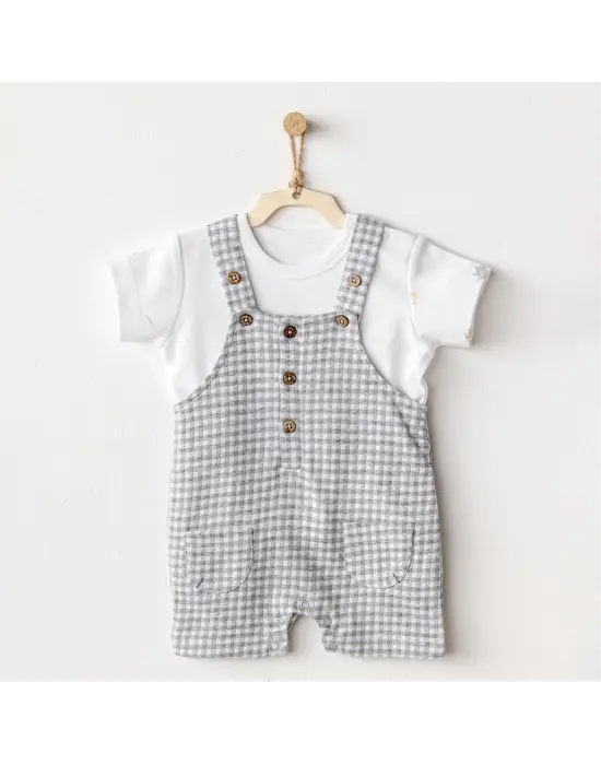 Omarı Gri Little King Salopet Takım