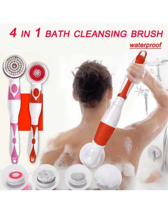 Omarı Hassas Ciltler İçin Vücut Masajı ve Temizlik Duş Fırçası Seti