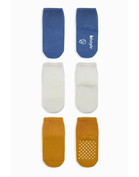 Omarı Kaymaz Penye Soket Çorap Seti - 3 Renk Seçeneği