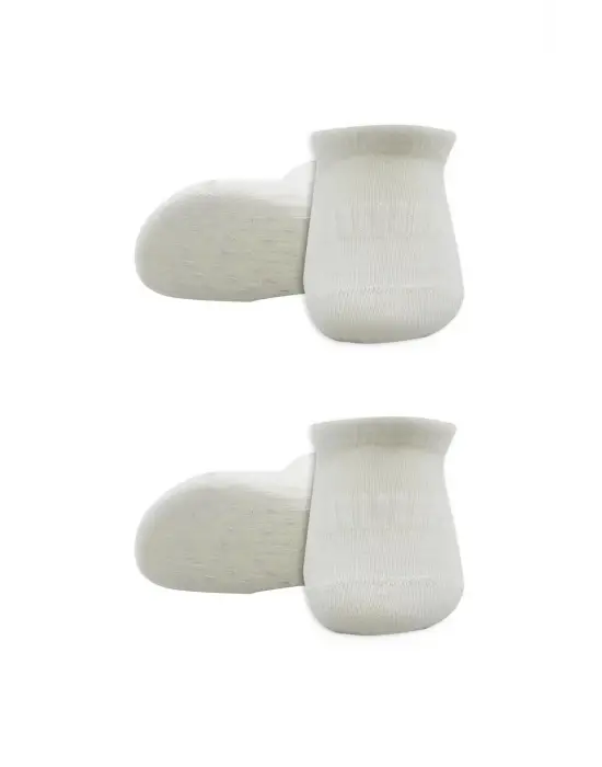 Omarı Kaymaz Tabanlı Basic Penye Çorap Seti Ekru