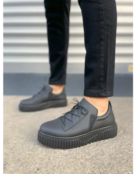 Omarı Konforunda Tarz: Siyah Cilt Erkek Günlük Spor Ayakkabı