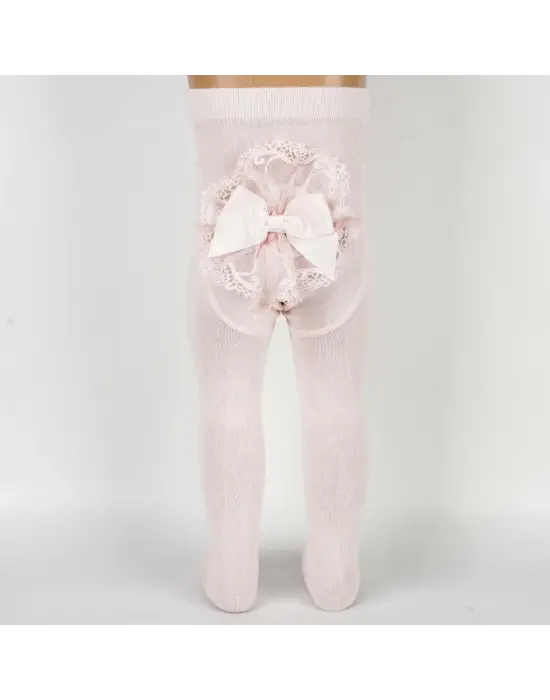 Omarı Kurdele Detaylı Bebek Külotlu Çorap Asorti