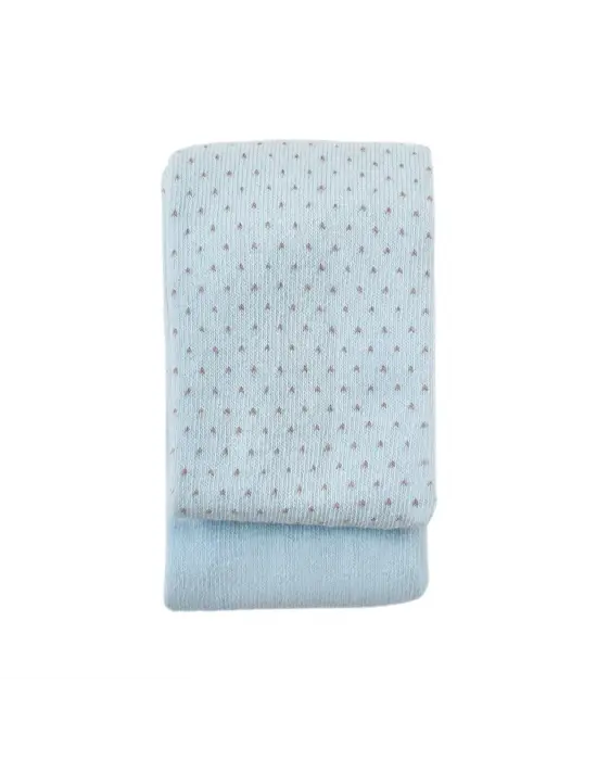 Omarı Mavi Puanlı Külotlu Çorap