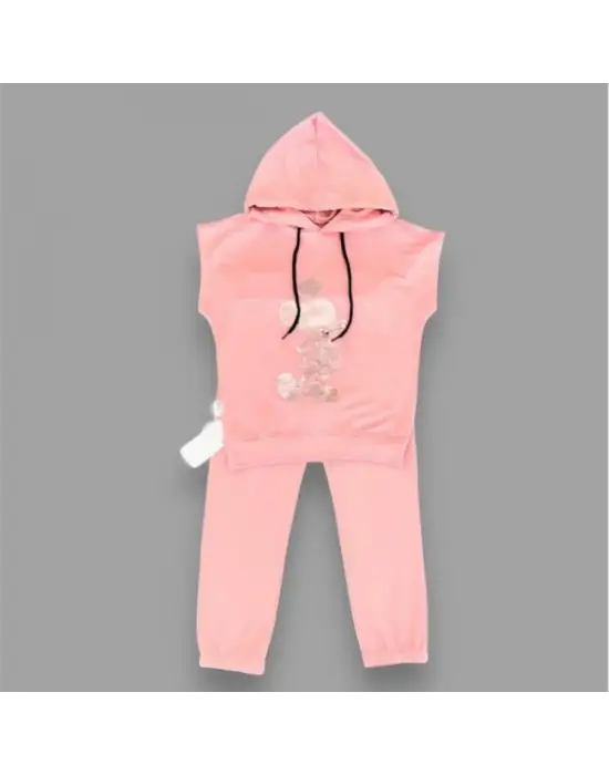 Omarı Mickey Desenli Kapşonlu Çocuk Takımı