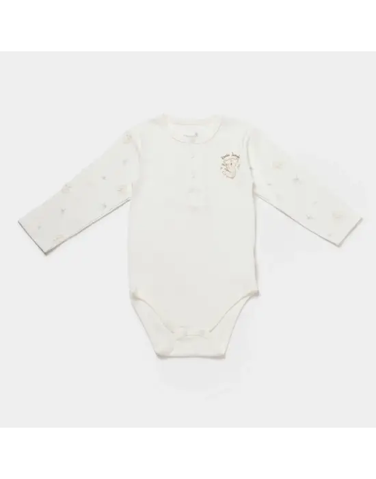 Omarı Mint Renkli Uzun Kol Bebek Body